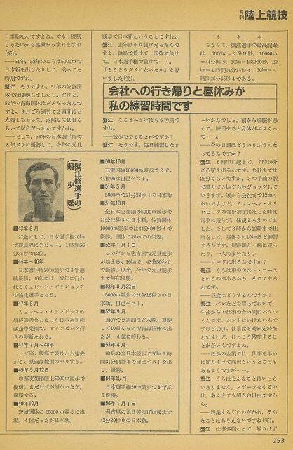 月刊陸上競技　1981年３月号　P153