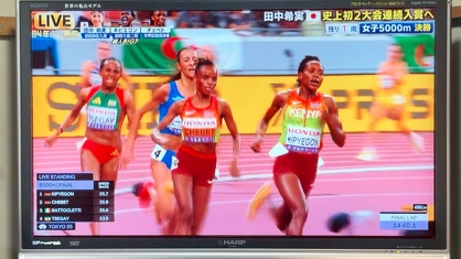女子5000m決勝ラスト100m付近