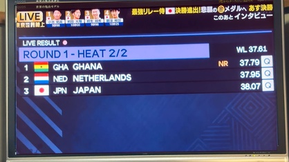 ３着のタイムは38秒07　決勝進出